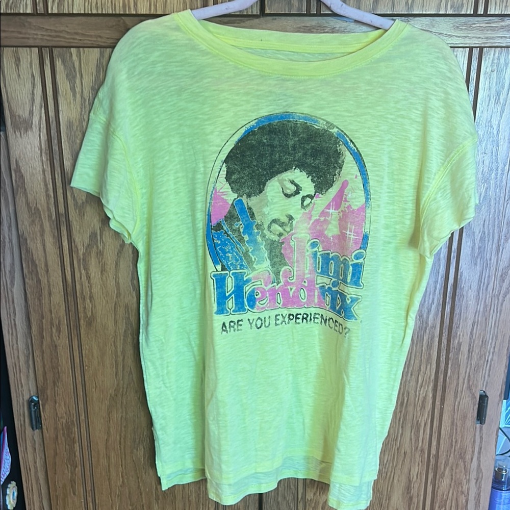 NWOT Yellow Short Sleeve Tee Jimi Hendrix tee